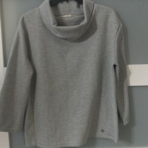 Gray Women's Cowl Neck Top